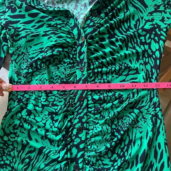 OLIVACEOUS Green & Black Animal Print Dress (NWT) - Picture 5 of 5